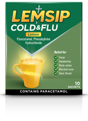 Lemsip Cold & Flu Lemon Powder for Oral Solution 10s