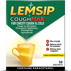 Lemsip Cough Max Chesty Cough & Cold Lemon Powder for Oral Solution 10s