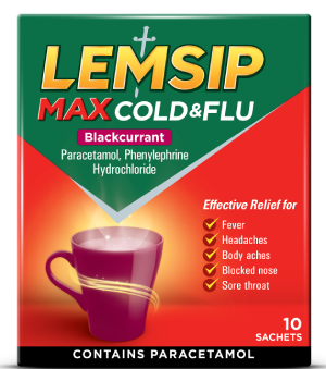 Lemsip Max Cold & Flu Blackcurrant Powder for Oral Solution 10s